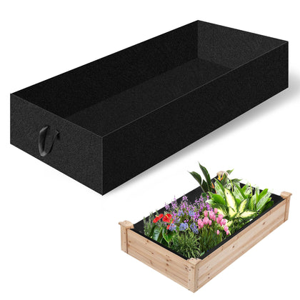 FULEIYA 2pcs raised garden bed liner folded for easy storage and transport.