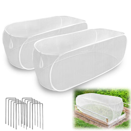 FULEIYA raised-bed netting 47x21x17 protects young plants from pests