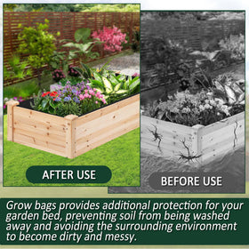 FULEIYA rectangle grow bag with handles for easy relocation.