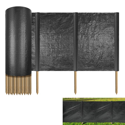 FULEIYA silt fence fabric with stakes for erosion control across construction sites.