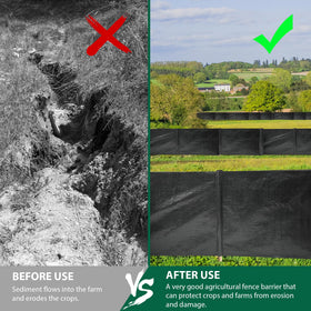 FULEIYA silt fence installed at job sites reduces runoff and sediment
