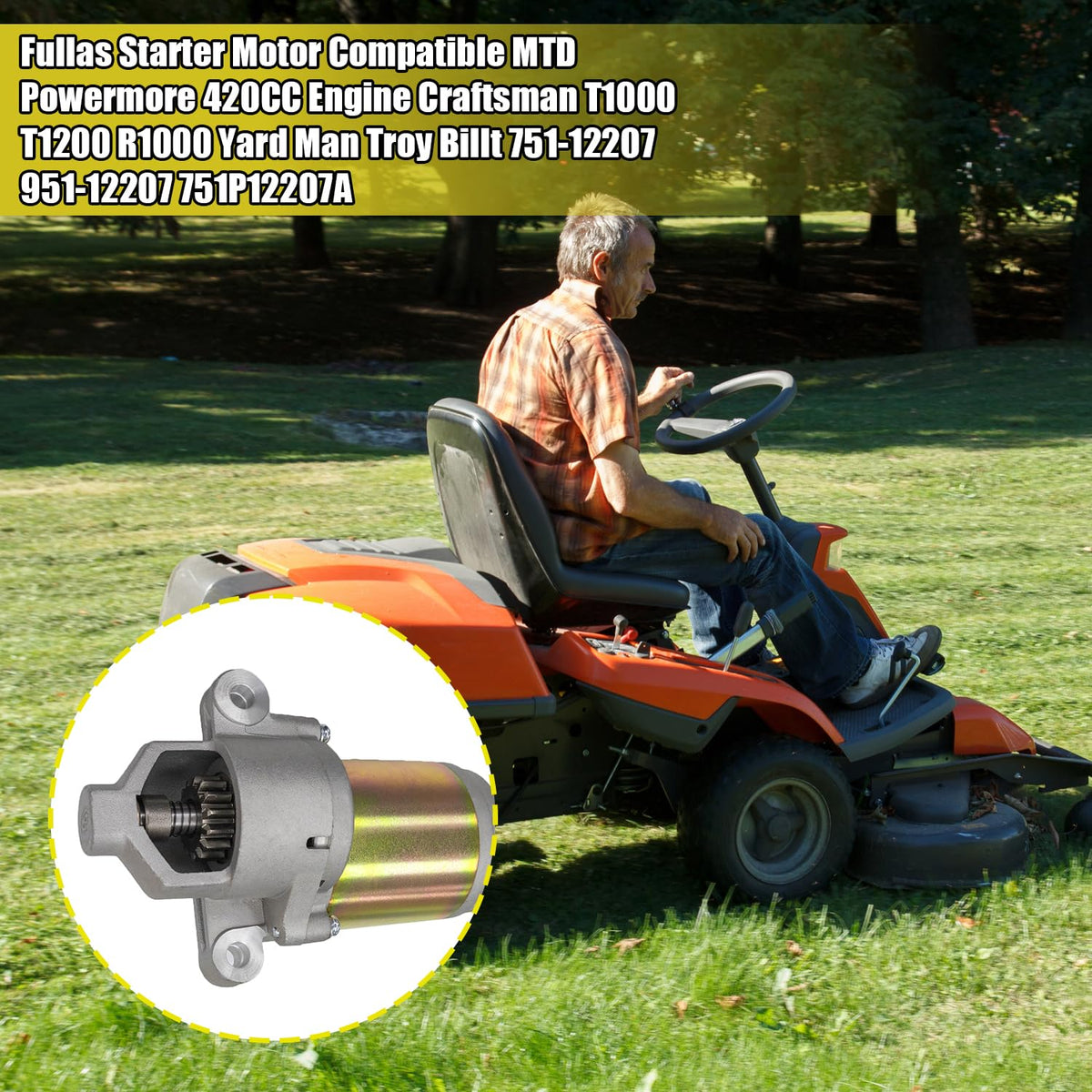 Fullas electric starter 751-12207 replacement ensures OEM-style fit and reliable starts