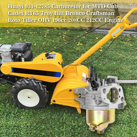 Detailed close-up of the Fullas Huayi 951-12785 carburetor body and linkages