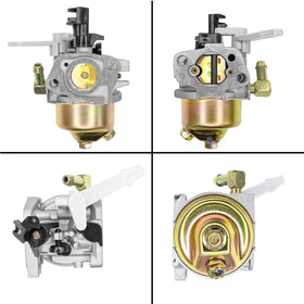 Close view of the carburetor mounted on engine for quick reference