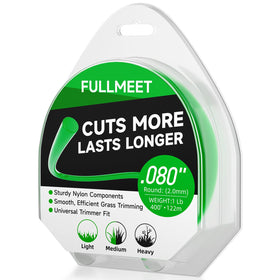 FullMeet round 0.080 trimmer line spool—durable nylon copolymer for longer life