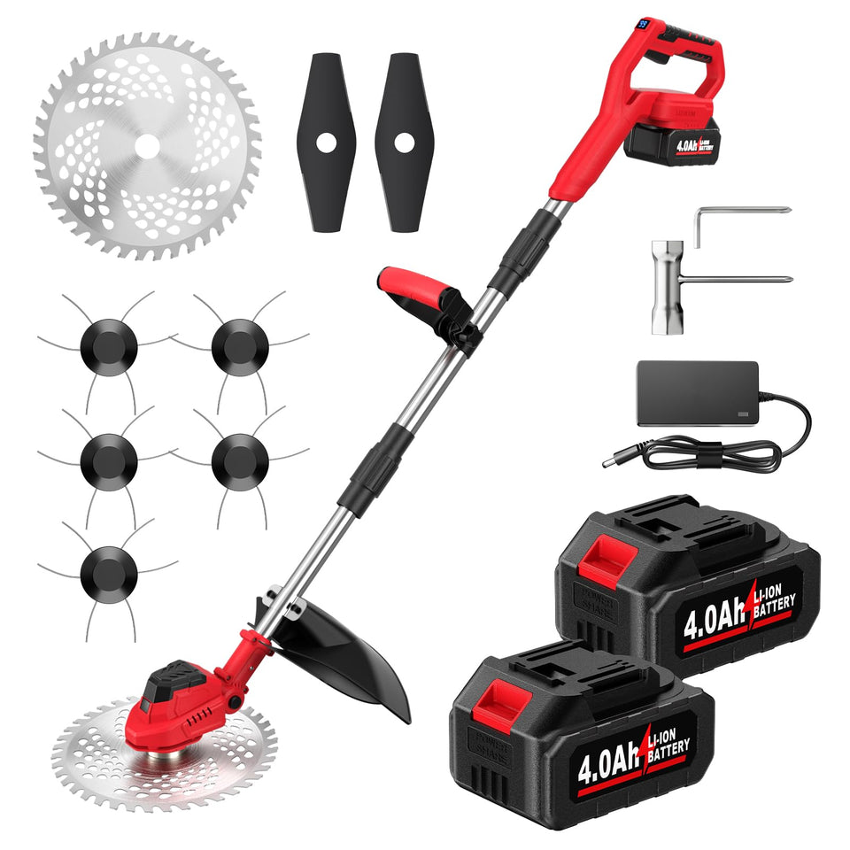 FULLYEA cordless weed wacker zeigt 9-inch cutting width pour une performance rapide dans le jardin