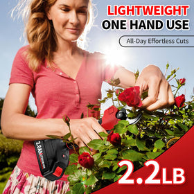 Ergonomic, lightweight handle on FULLYEA pruner enables comfortable one-handed use.