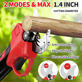 VIEW of the LCD display on FULLYEA pruning shears shows real-time counts and battery level.