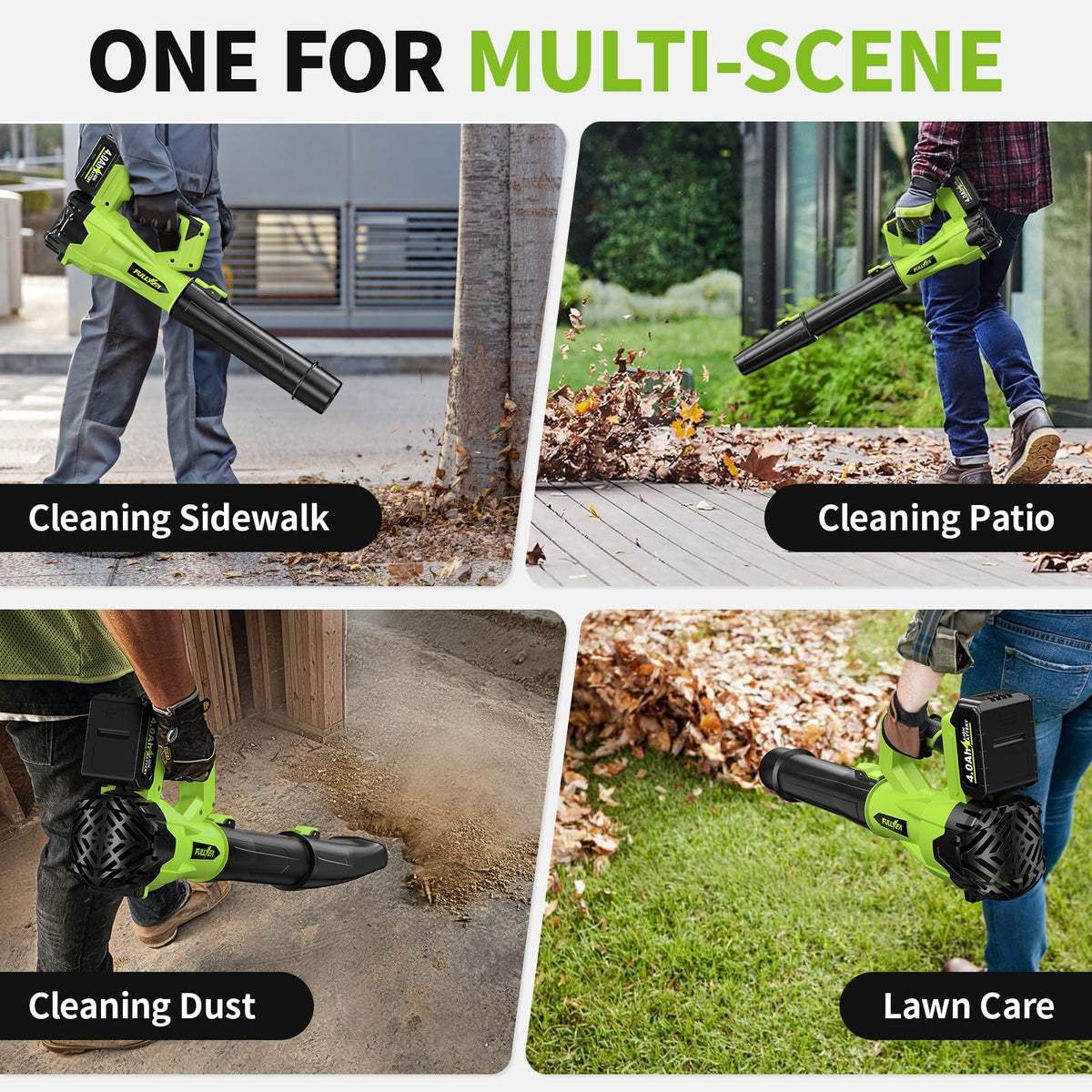 FULLYEA Leaf Blower is easy to store thanks to removable tubes.