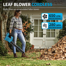 FULLYEA leaf blower dual-tube design enables versatile debris removal and targeted blowing.