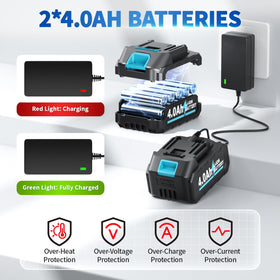 FULLYEA fast charger powers up batteries quickly for recurring maintenance.