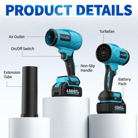 FULLYEA ideal for blowing leaves, dust, and small debris around patios and garages.