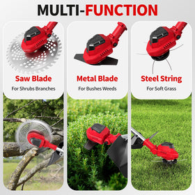 Removable auxiliary handle on FULLYEA weed wacker for improved comfort