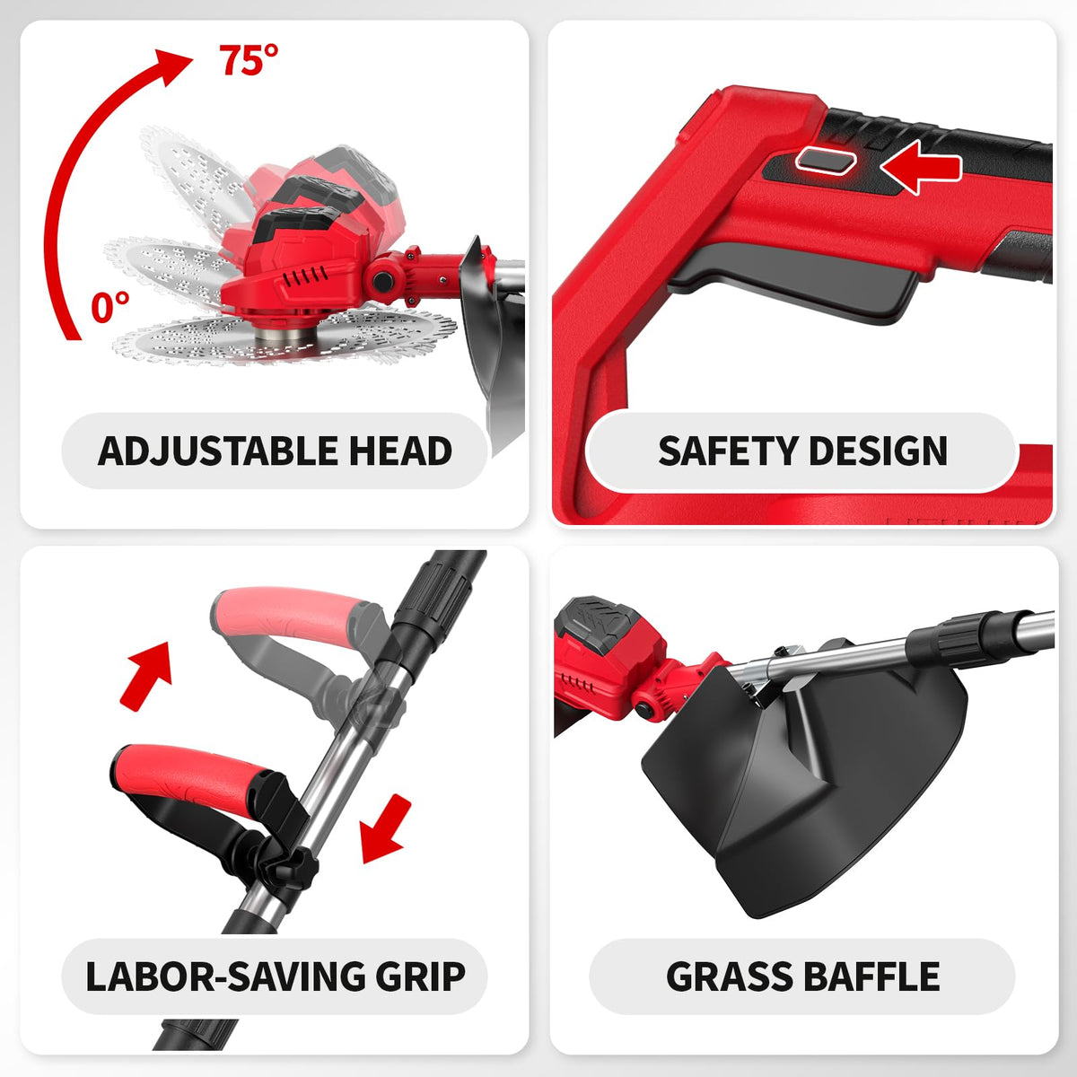 Two 4.0Ah batteries and charger included with FULLYEA weed wacker