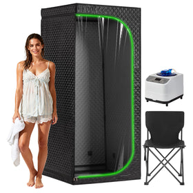Fulove steam sauna tent offers full-body coverage for at-home relaxation.