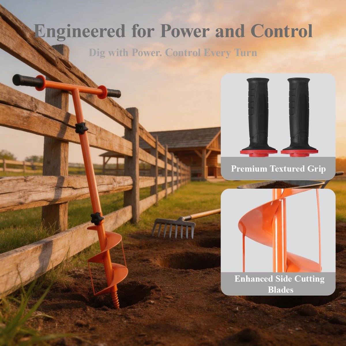 FulSUCES durable steel auger blades resist bending for clean holes