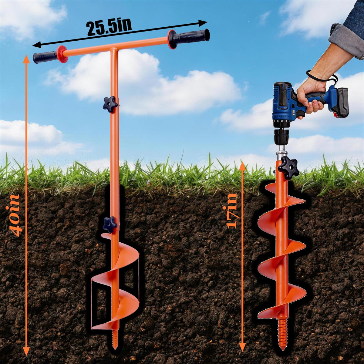 FulSUCES 3.95-inch auger included for precise planting holes
