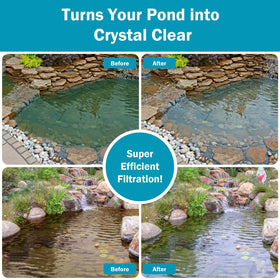 FUMAK koi pond fountain trio spray patterns demonstrate versatile water features.
