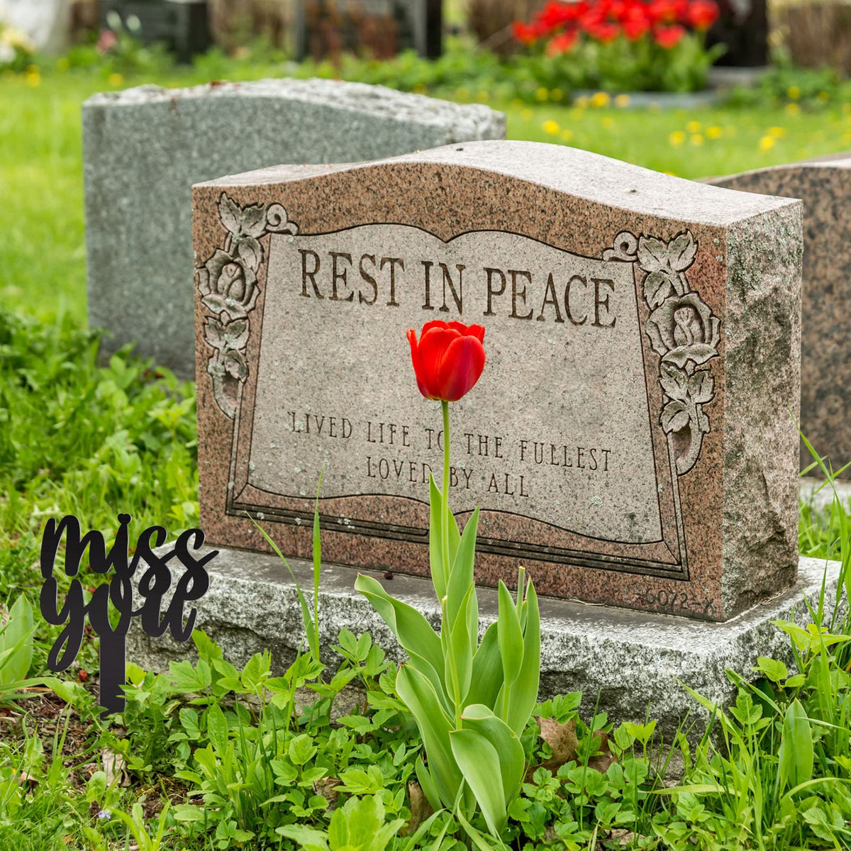 Fumete garden yard cemetery decor adds a subtle memorial touch to landscapes.