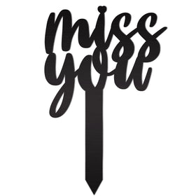 Fumete Miss You memorial stake marks a respectful grave site, ideal for remembrance.