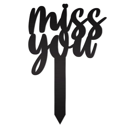 Fumete Miss You memorial stake marks a respectful grave site, ideal for remembrance.