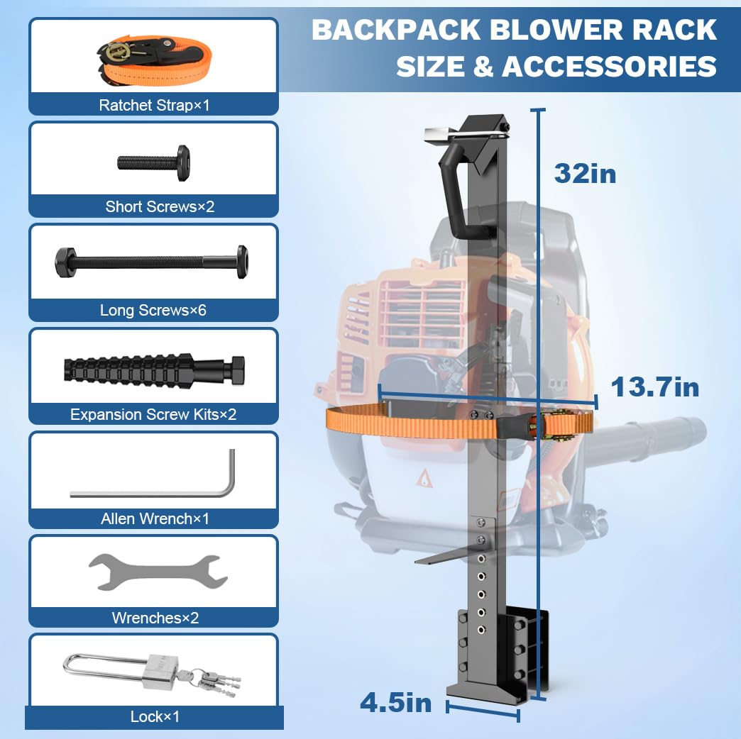 Fumingpal blower rack locking mechanism keeps gear secure during transit.