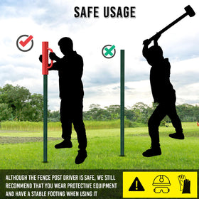 Fumingpal driver compatible with wood and metal posts for versatility.
