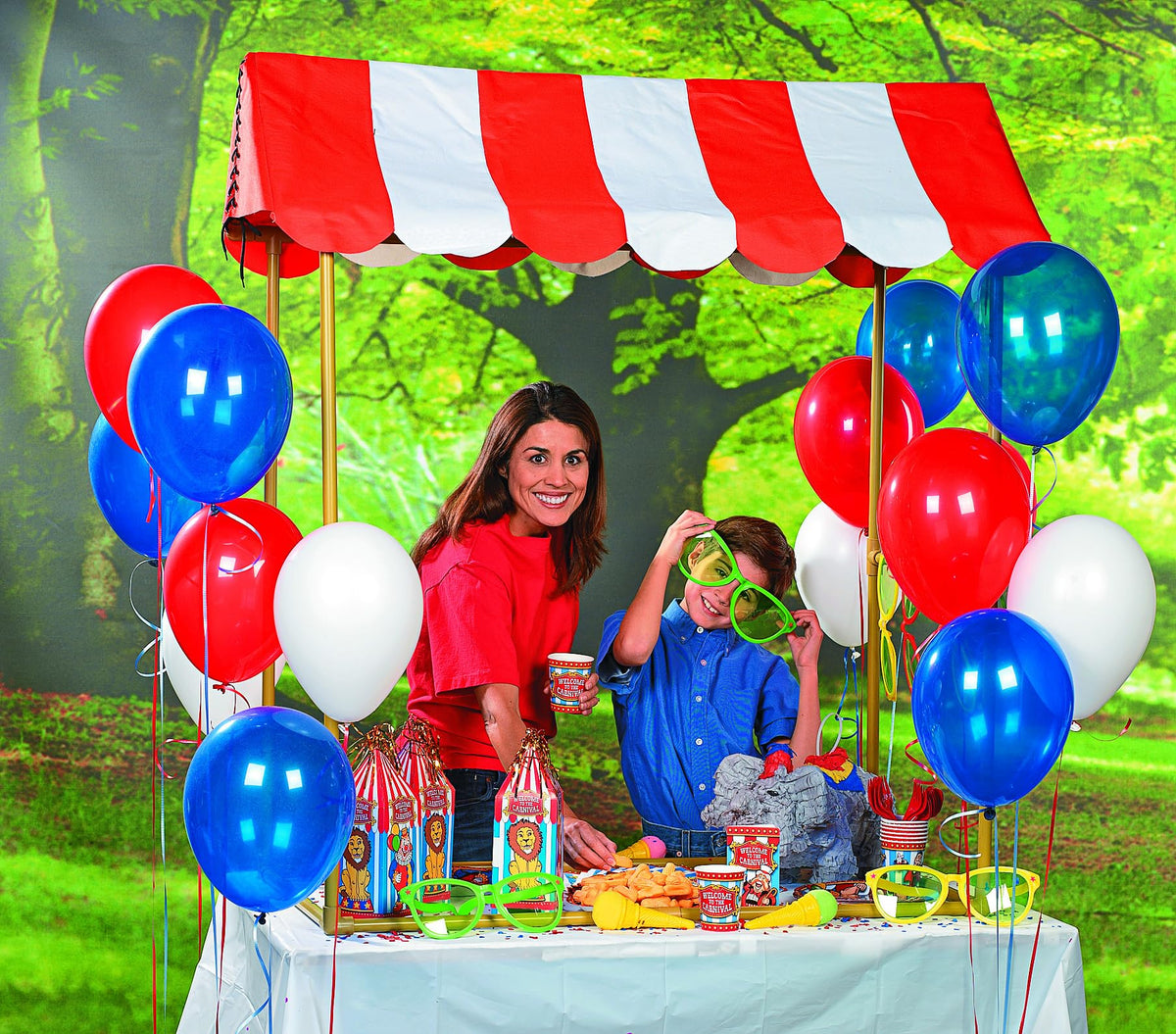 Fun Express carnival tent used as concession stand at events