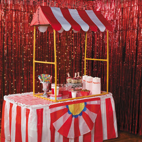 Fun Express tent at dessert station adds festive presentation