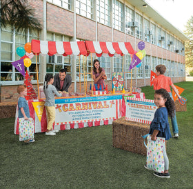Fun Express compact canopy creates photo booth backdrop for memories