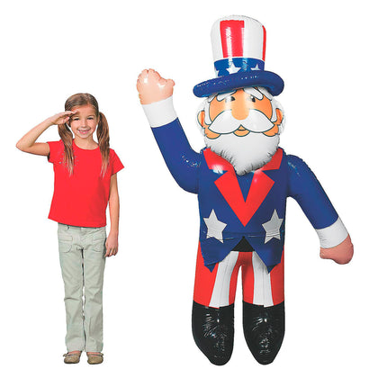 Fun Express Uncle Sam 64inch inflatable creates a bold outdoor focal point for patriotic celebrations.