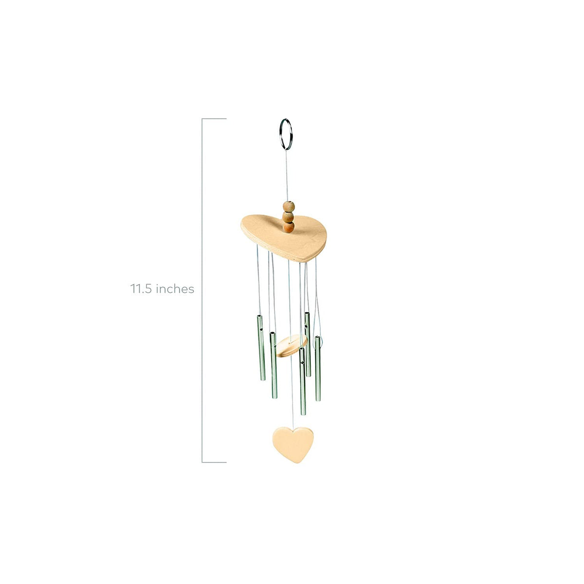 Fun Express wood wind chimes panel before decoration inviting young artists to personalize.