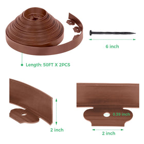 FunFanso border assembly bundle shows the two 50-foot sections and spikes.