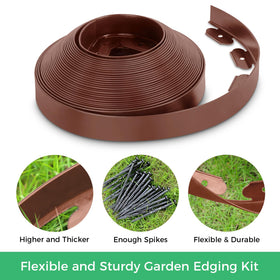 FunFanso brown bundle with straps for portable edging setup.
