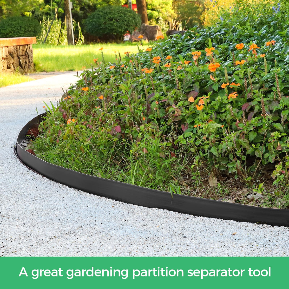FunFanso easy-trim edging lets you fit any garden size with clean lines.