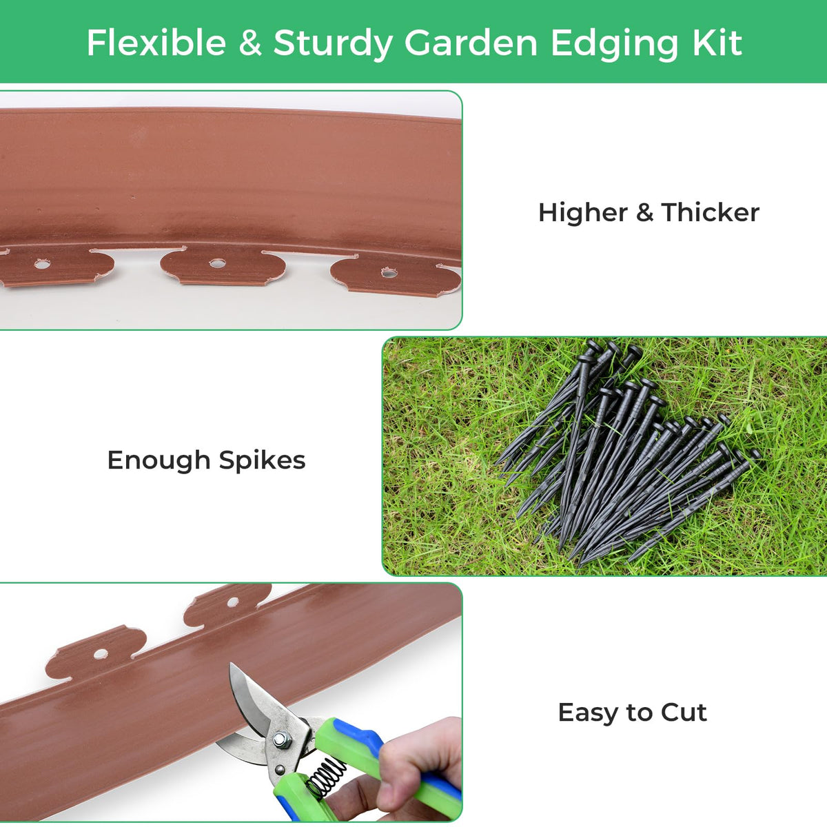 FunFanso lawn edge flexible curve follows bed contours for neat edges.
