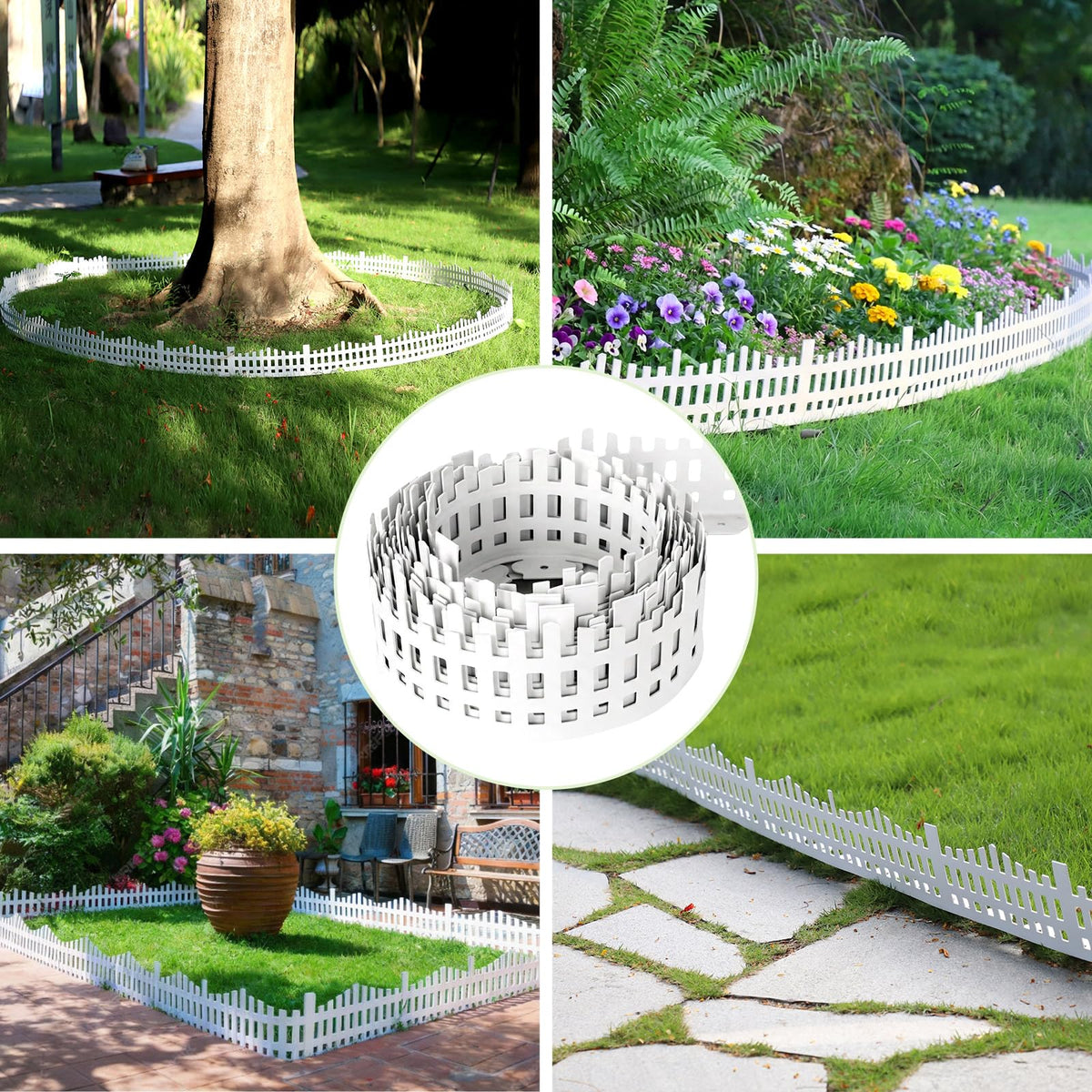 FunFanso lawn edging used to separate lawn from flower beds clearly.