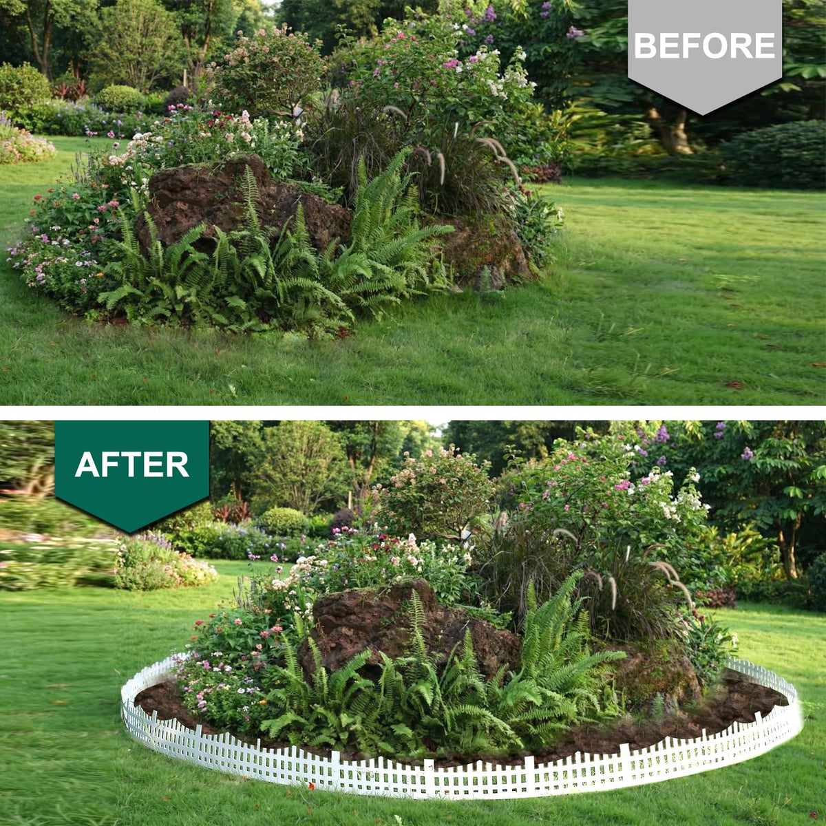 FunFanso patio and path border example showing neat garden separation.