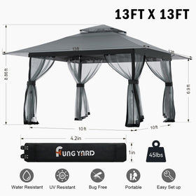 FUNG YARD stakes support stability in outdoor setups