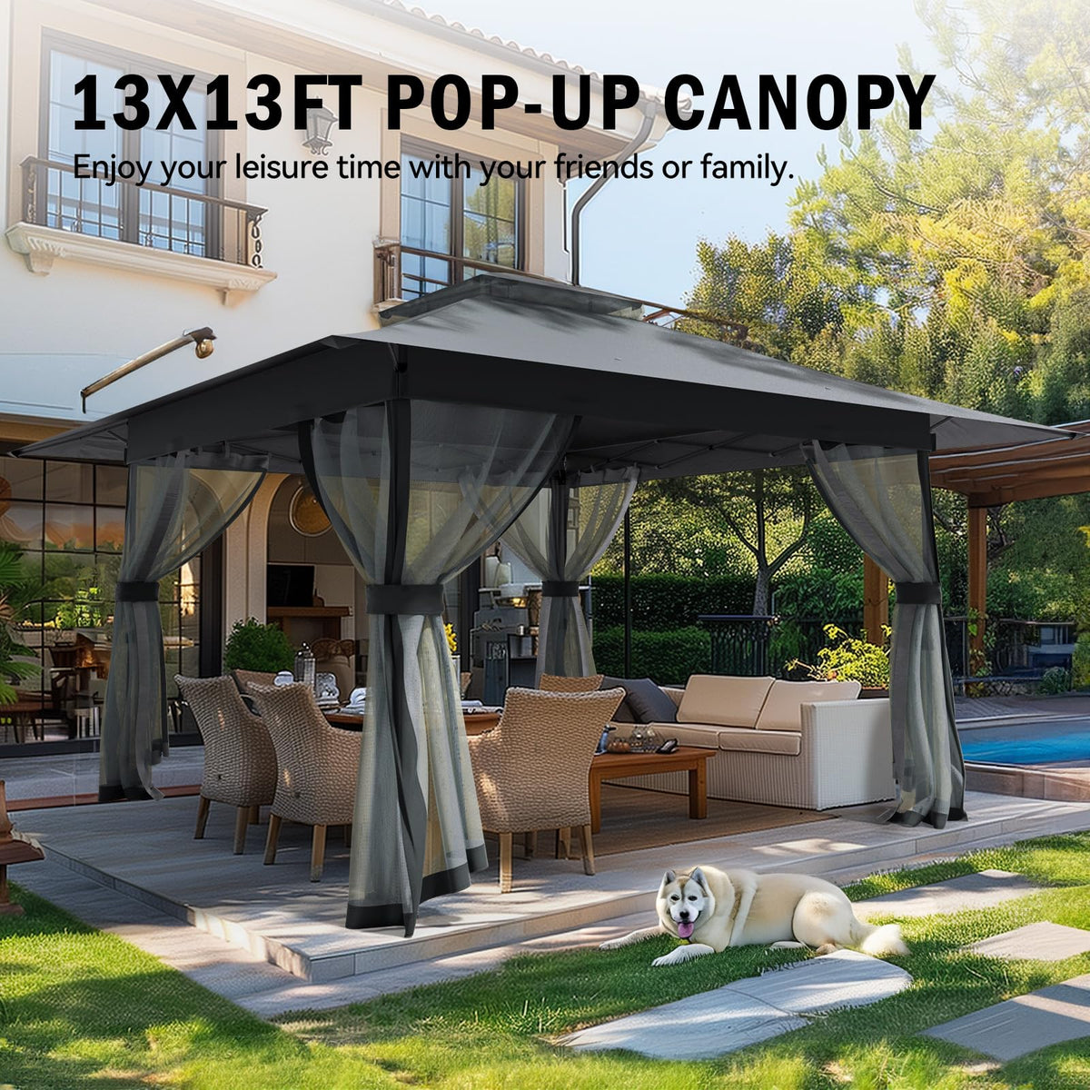 FUNG YARD gazebo waterproof fabric for durable, all-weather use