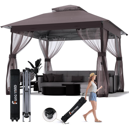 Fung Yard 10x10 gazebo exterior view ideal for backyard shade and gatherings