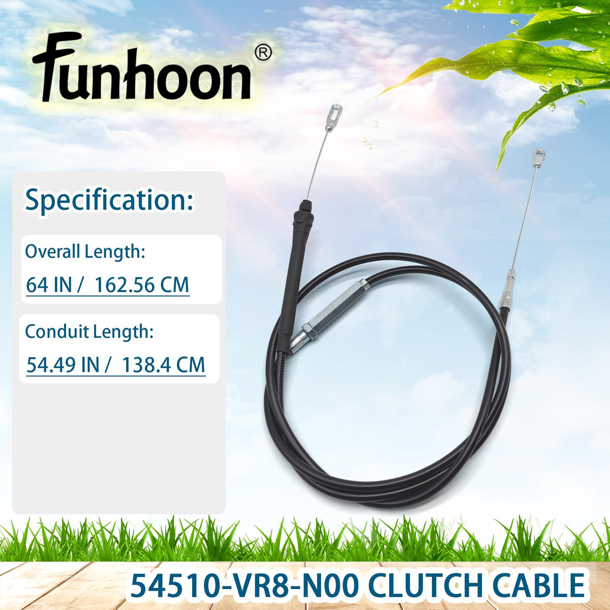 Funhoon 54510VR8N00 conduit-length cable ensuring reliable engagement