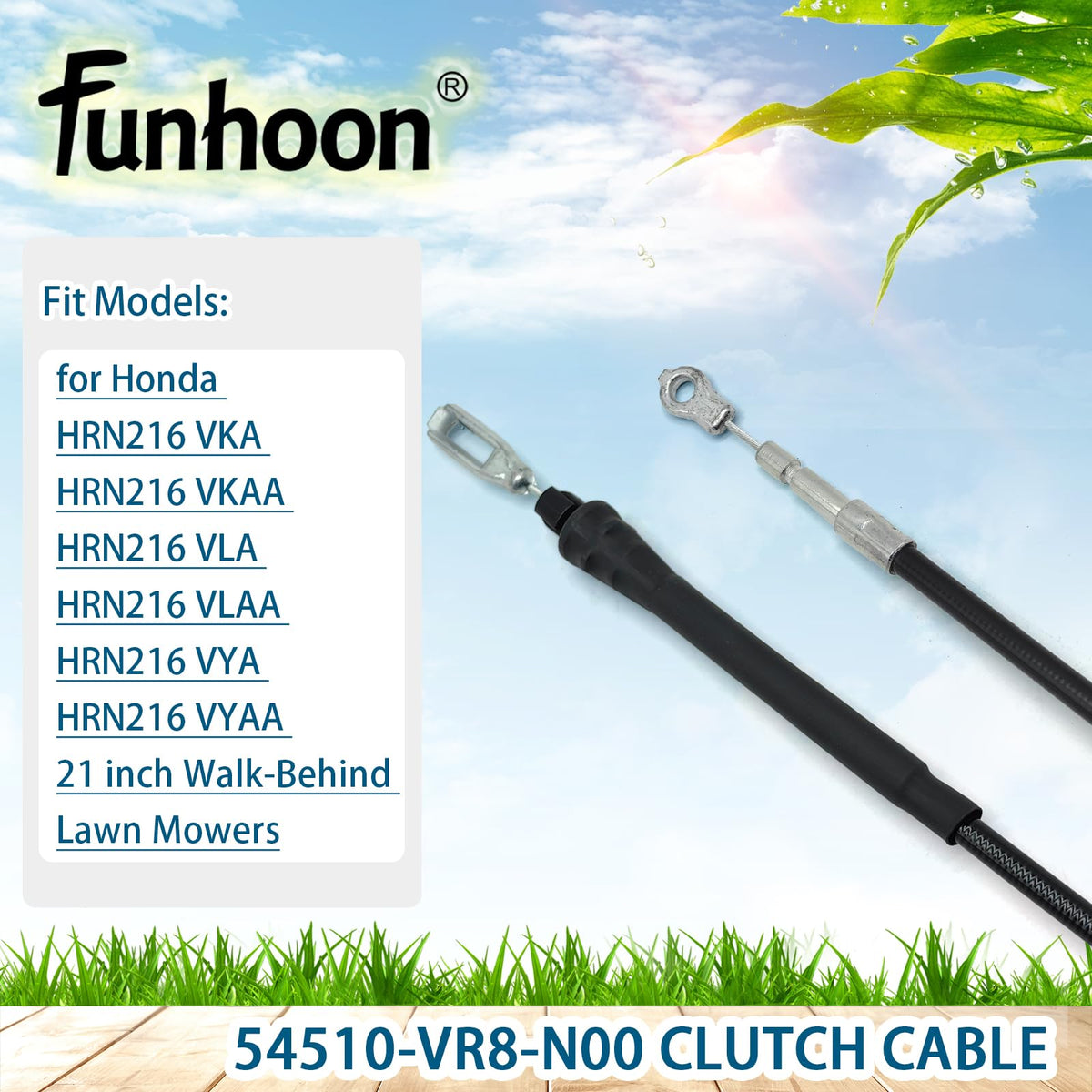 Funhoon easy-install clutch cable simplifies replacement on Honda mowers