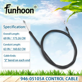 Funhoon clutch cable end bends Z shape for precise, easy fitting.
