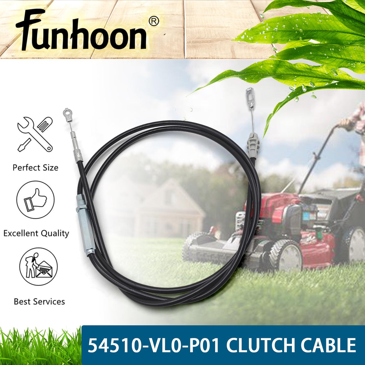 Funhoon clutch cable packaging includes cable and instructions