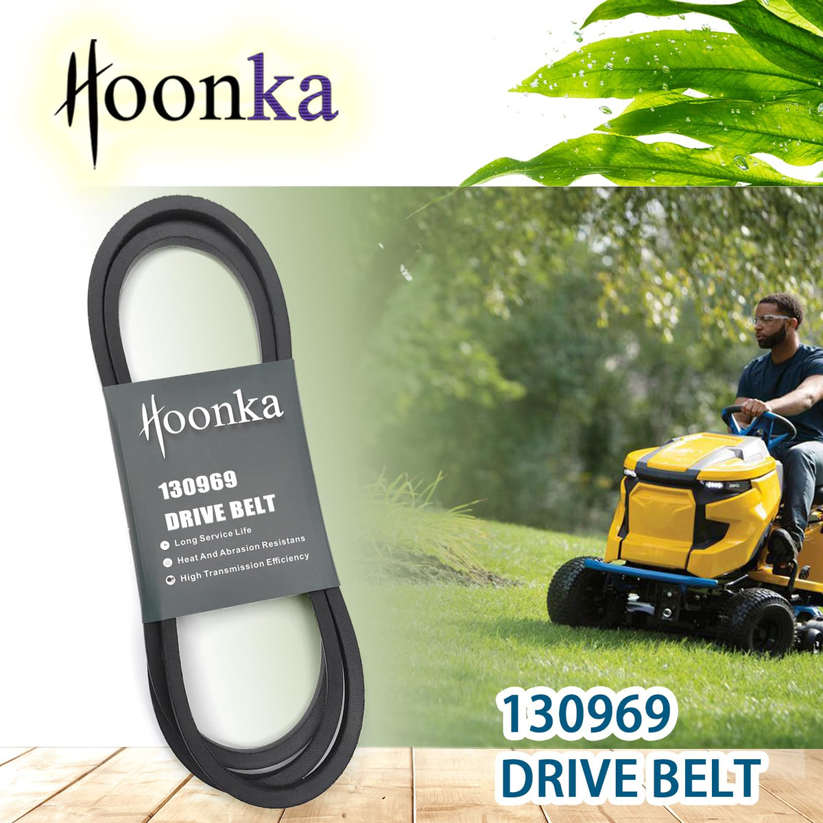 Funhoon drive belt for Craftsman YT4000 supports steady drive during tough mowing