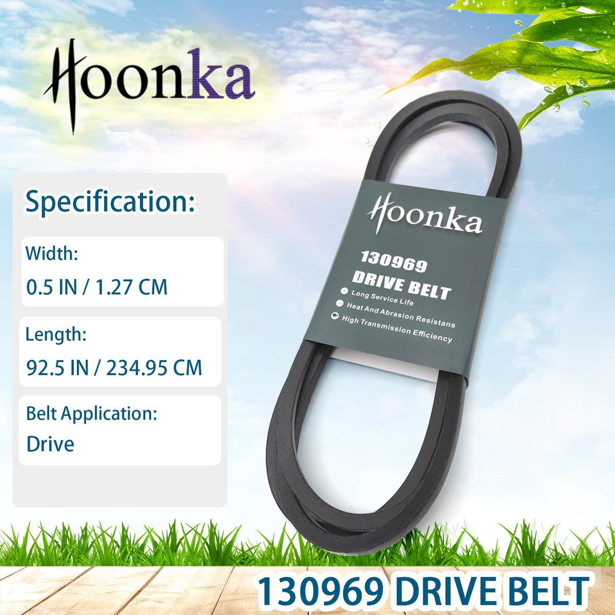 Funhoon drive belt for Husqvarna YTH2042 supports steady mowing performance