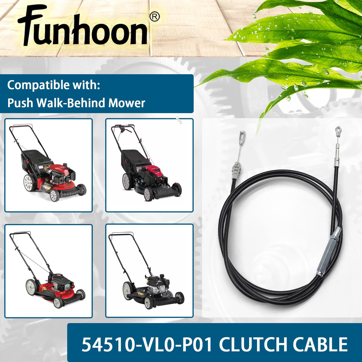 Funhoon durable clutch cable construction resists rust and wear