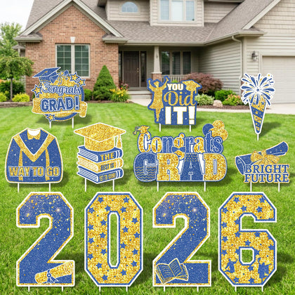 FunHot graduation yard sign 2026 numbers enhances outdoor display for a milestone celebration.