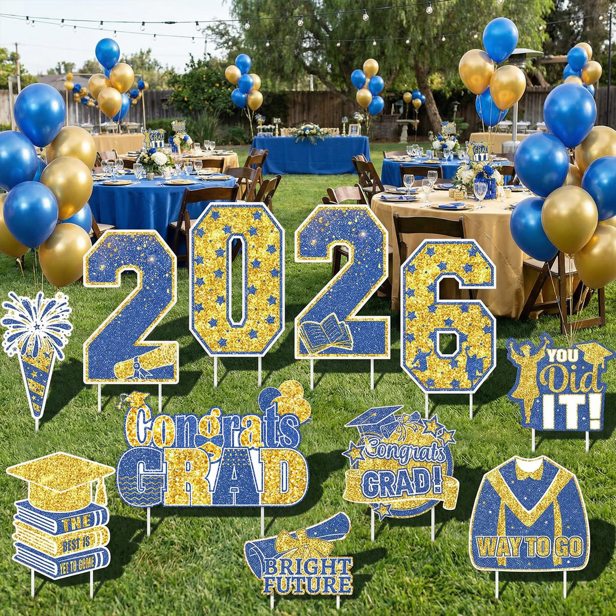 FunHot graduation yard sign-books communicates achievement with bold visuals.